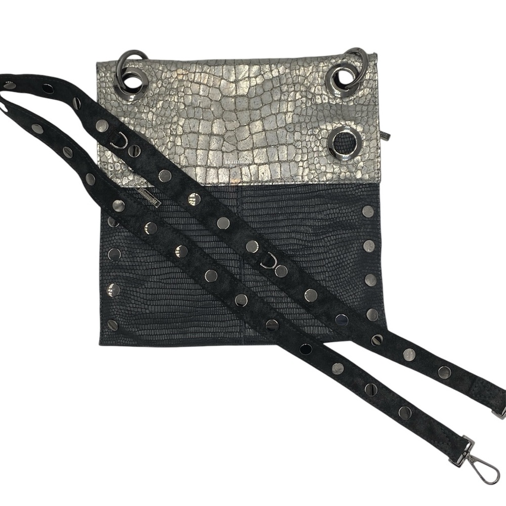 Hammitt Montana Large Reversible Black Leather Crossbody Bag RARE - Picture 8 of 11
